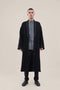 Embroidered bouclette faux wool coat